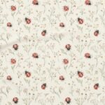 Popeline Flores Joaninhas - Cru