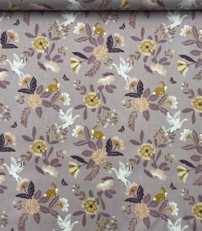 Popeline Flower Bird – Lilás