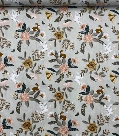Popeline Flower Bird – Verde
