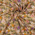 Popeline Flower Fest – Branco / Lilás - imagem 3