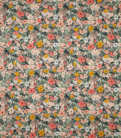 Popeline Flower Fest – Crú / Rosa