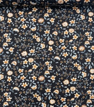 Popeline Flower – Preto