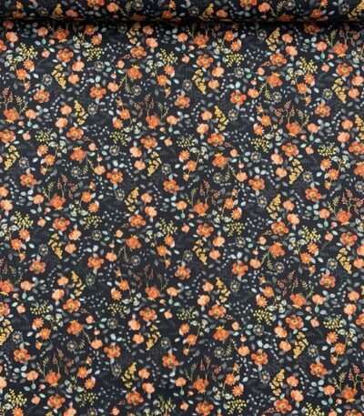 Popeline Flower – Preto