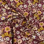 Popeline Flowers –  Bordeaux - imagem 2