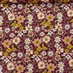 Popeline Flowers –  Bordeaux