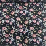 Popeline Flowers – Preto