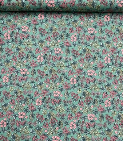 Popeline Flowers – Verde