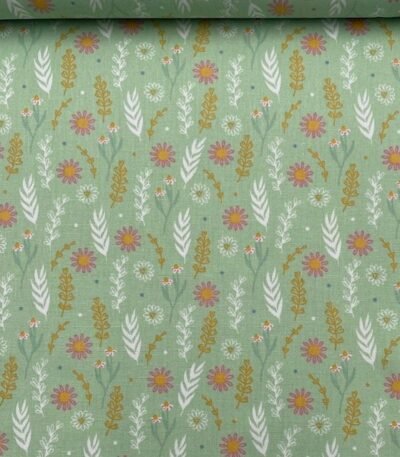 Popeline Flowers – Verde