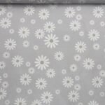 Popeline Flowery – Cinza