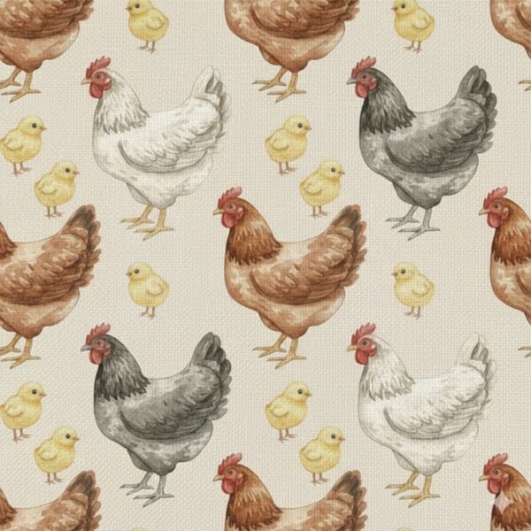 Popeline Galinhas - Cru