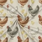 Popeline Galinhas - Cru - Image 2