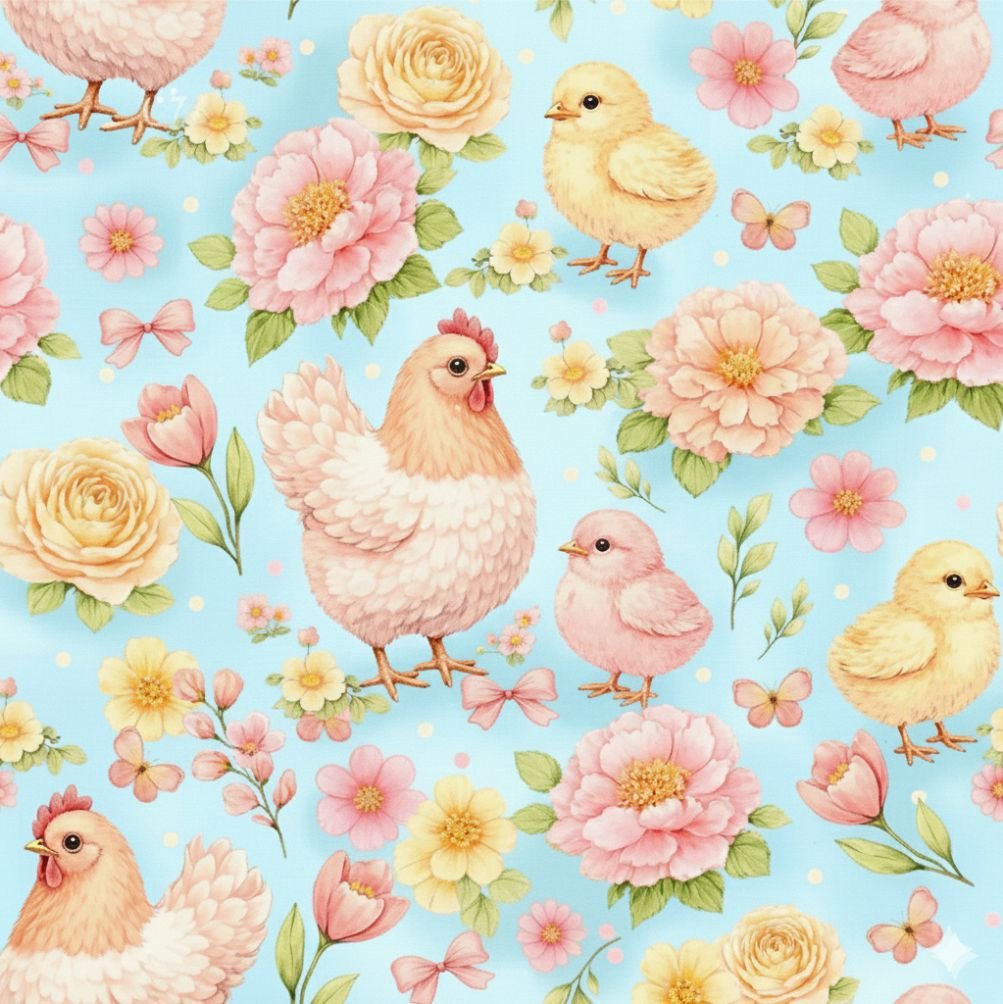 Tecido Popeline Galhinha 2a Violet Fabrics