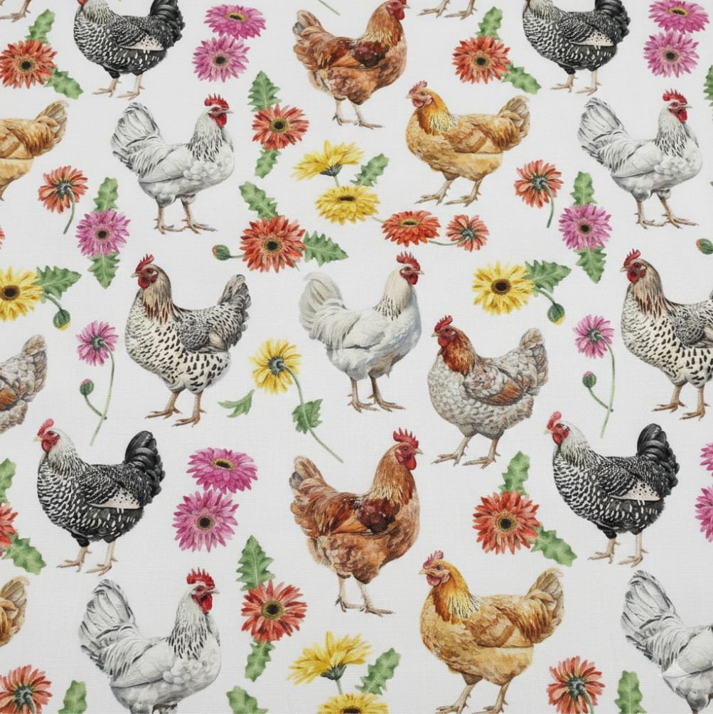 Tecido Popeline Galhinha 3a Violet Fabrics