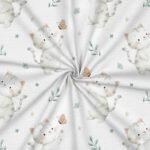 Popeline Animais Gatinho e Borboletas – Branco - imagem 2