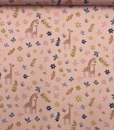 Popeline Giraffe – Rosa