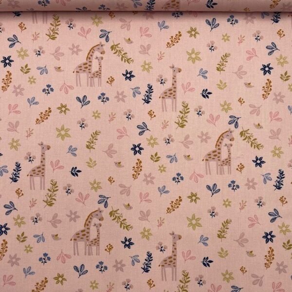 Popeline Giraffe – Rosa