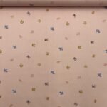 Popeline Giraffe and Leaves – Rosa