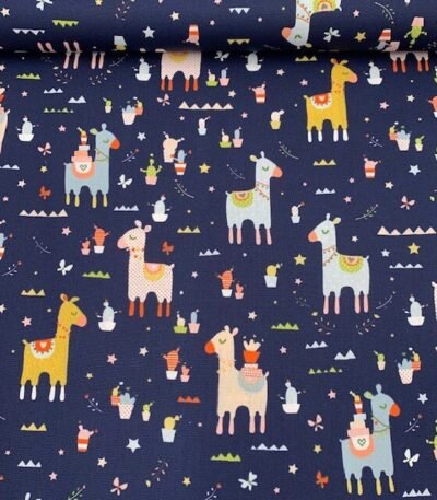 Popeline Lama – Azul Marinho