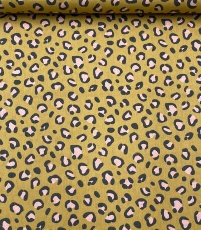 Popeline Leopardo – Amarelo Ouro
