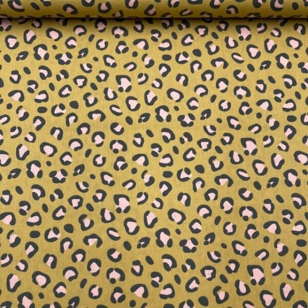 Popeline Leopardo – Amarelo Ouro