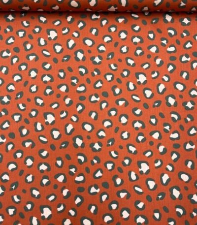 Popeline Leopardo – Laranja