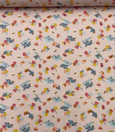 Popeline Little Bird – Rosa