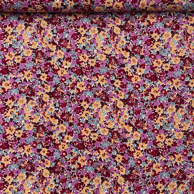 Viscose Little Flower – Azul