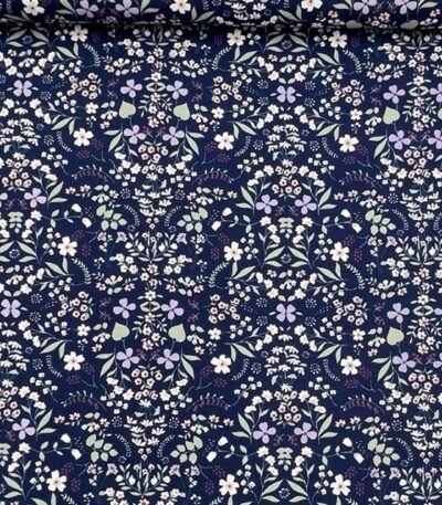 Popeline Lovely Flower – Azul