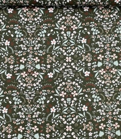 Popeline Lovely Flower – Verde
