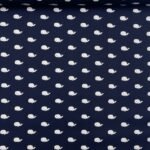 Popeline Marine Whale – Azul