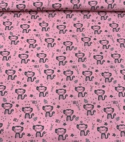 Popeline Monkey – Rosa