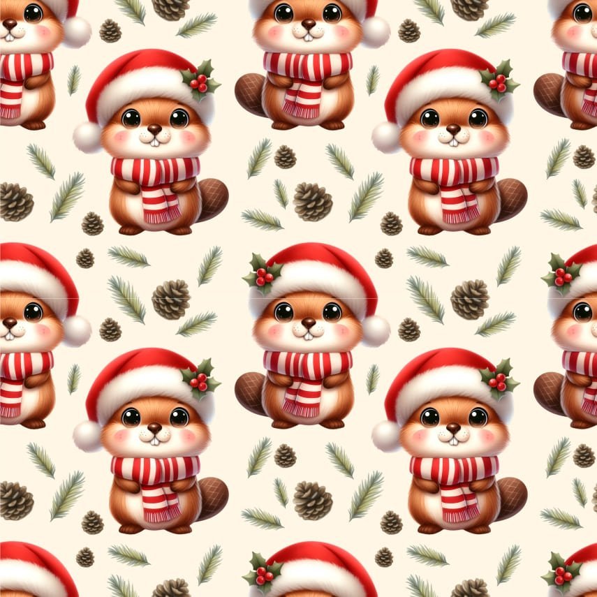 Tecido Popeline Natal Castor – Cru