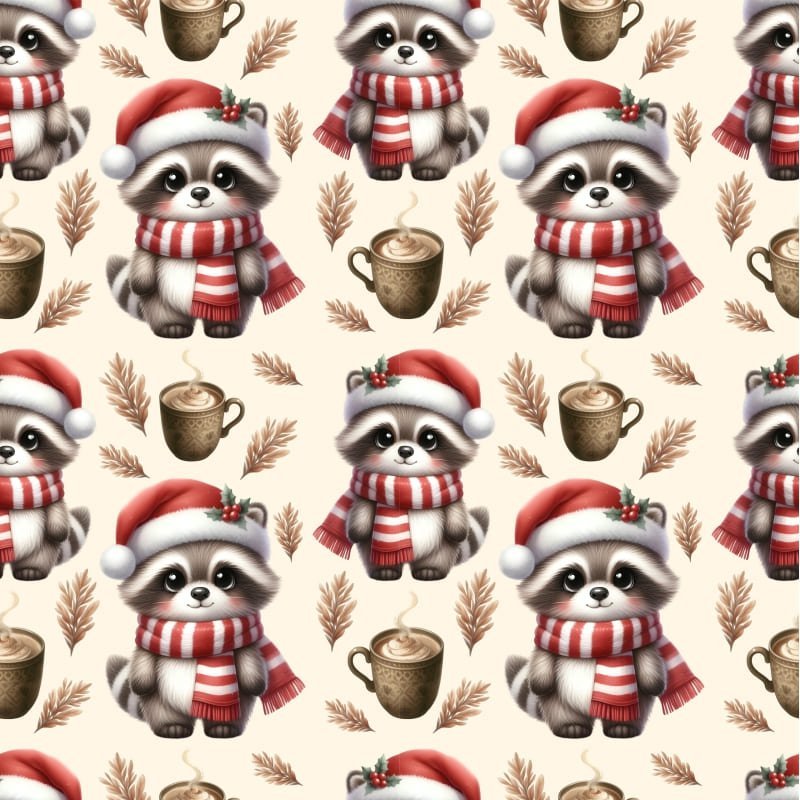 Tecido Popeline Natal Animal – Cru