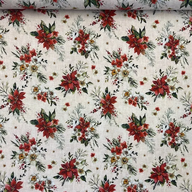 Popeline Natal –  Flowers