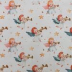 Tecido Popeline Natal Anjinhos