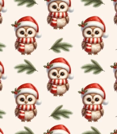 Tecido Popeline Natal Mochos – Cru