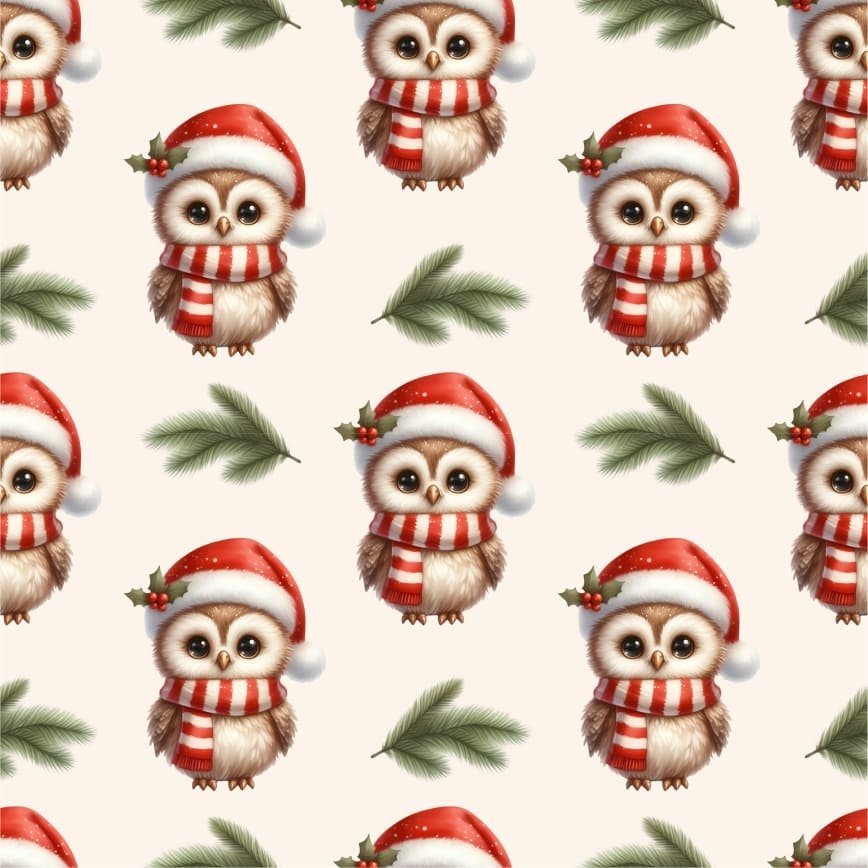 Tecido Popeline Natal Mochos – Cru