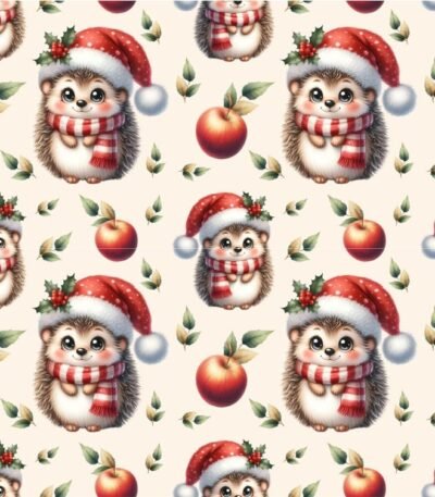 Tecido Popeline Natal Ouriço – Cru