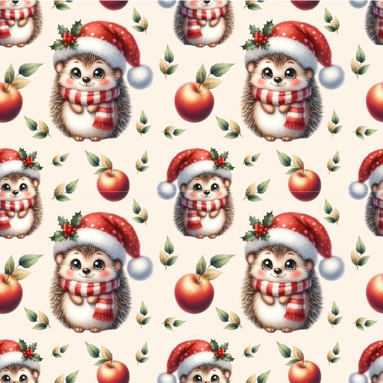 Tecido Popeline Natal Ouriço – Cru