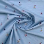Popeline Navy Boat – Azul Bebé - imagem 2