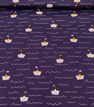 Popeline Navy Boat – Azul Marinho