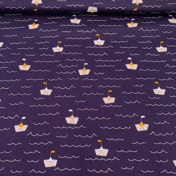 Popeline Navy Boat – Azul Marinho
