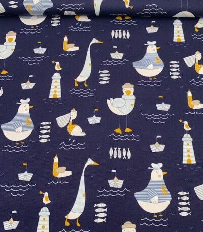 Popeline Navy Duck – Azul Marinho