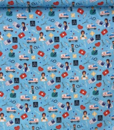 Popeline Nurse – Azul