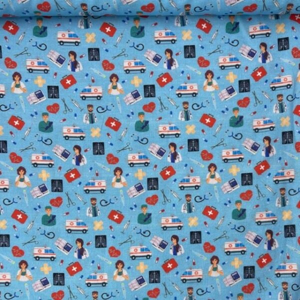 Popeline Nurse – Azul