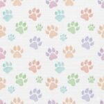 Popeline Animais Patinhas - Branco