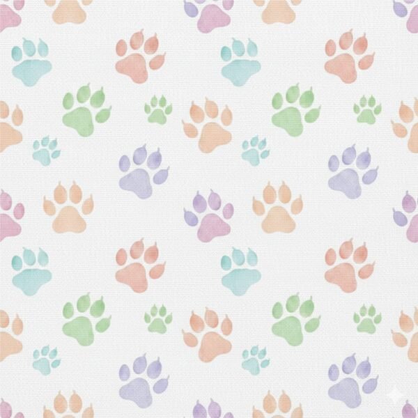 Popeline Animais Patinhas - Branco