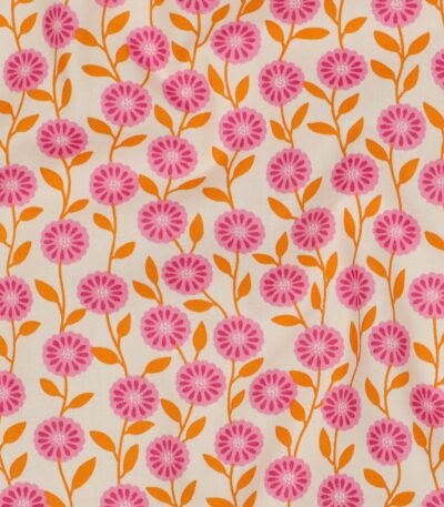 Popeline Pink Flowers – Rosa