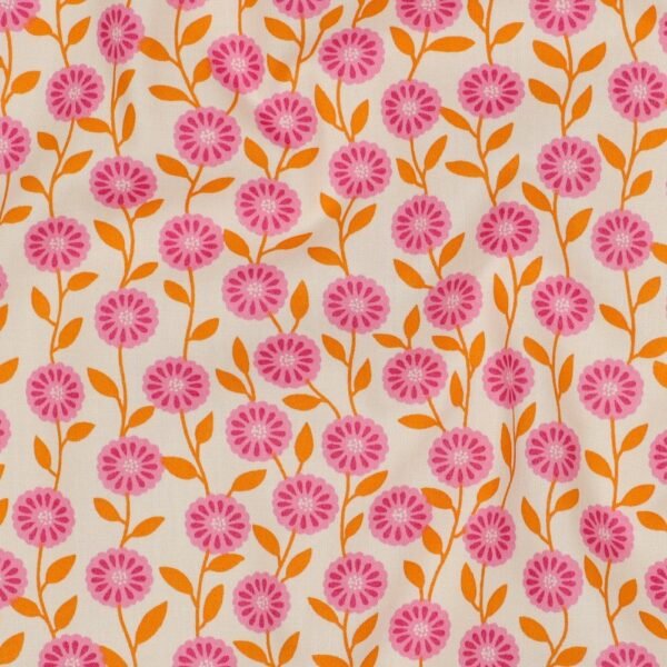 Popeline Pink Flowers – Rosa