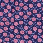 Popeline Pink Flowers – Azul